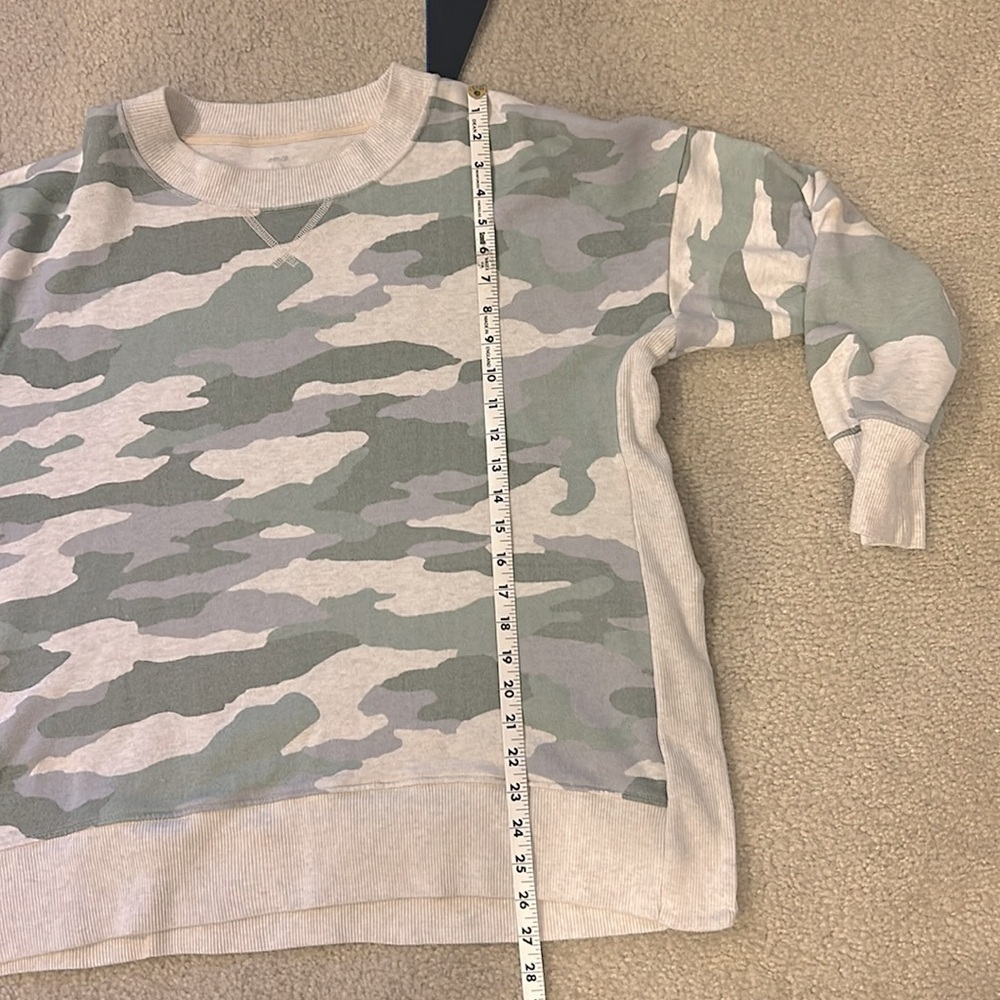 Aerie Pullover Crew Neck Army Camo Sweatshirt - Picture 7 of 7